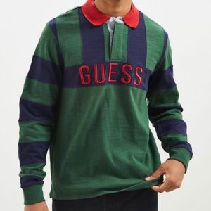 Men's Guess Jeans USA "81 Caleb Striped Rugby